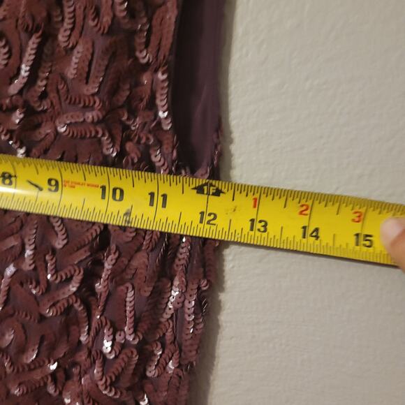 Alice + Olivia Sequined Sheath Dress, Womens 0 Berry ‎ Stretch Sparkly Evening - Picture 6 of 10